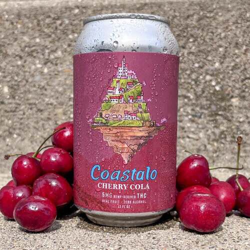 Coastalo Cherry Cola Soda 5mg THC Sparkling Beverage