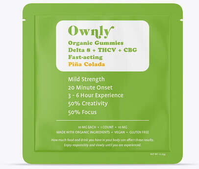 Ownly Organic Pina Colada Gummy 10mg (1ct)