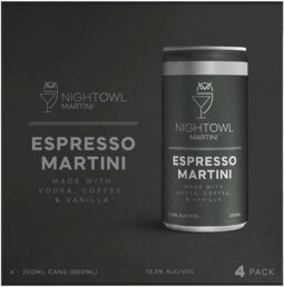 NightOwl Vodka Espresso Martini (4-Pack) Cans