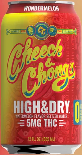 Cheech & Chong's High & Dry Wondermelon THC Seltzer - 5 mg THC