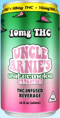 Uncle Arnie's Watermelon Wave THC Beverage - 10 mg THC