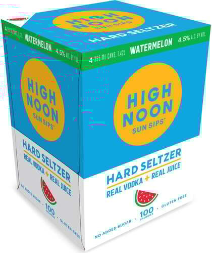 High Noon Watermelon Vodka and Soda 355ml, 4-Pack CANS