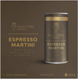 NightOwl Tequila Espresso Martini (4-Pack) Cans
