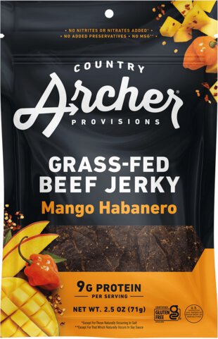 Country Archer Provisions Grass Fed Jerky Mango Habanero