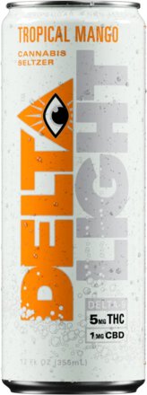 Delta Light Tropical Mango 5mg Thc & 1mg Cbd Cannabis Seltzer