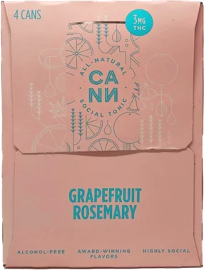 CANN 3MG Grapefruit Rosemary THC Infused Seltzer