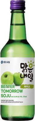 Better Tomorrow Green Apple Korean Soju