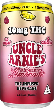 Uncle Arnie's Raspberry Lemonade 10mg Thc Cannabis Infused Beverage
