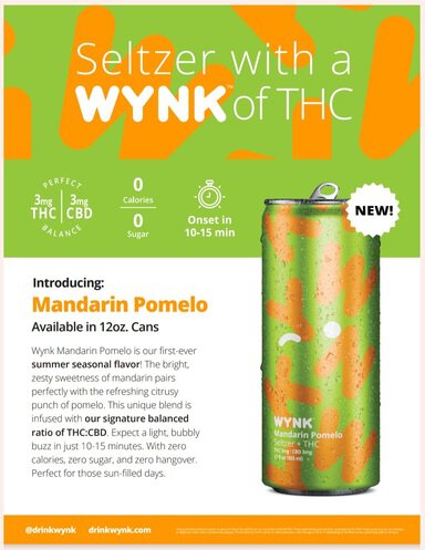 Wynk Seltzer Cranberry Blood Orange 3mg Thc
