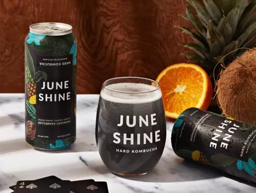 JuneShine Midnight Painkiller Hard Kombucha 19oz 1 can 6.0% ABV