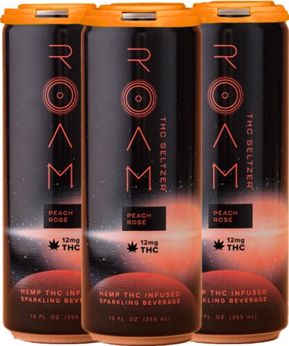 Roam Peach Rose THC Seltzer