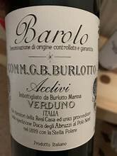 Comm G B Burlotto Verduno Acclivi Barolo