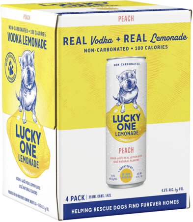 Lucky One Vodka Lemonade Peach (4-Pack) Cans