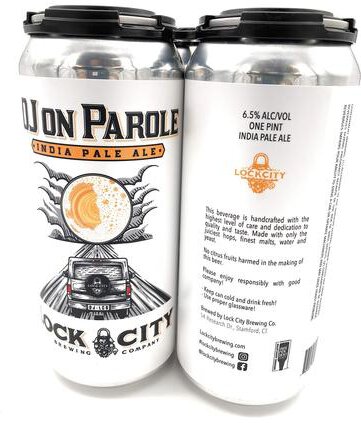 Lock City Brewing Oj On Parole IPA 4pk