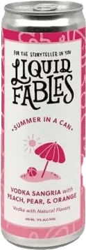 Liquid Fables 'Summer In A Can' Vodka Sangria with Peach, Pear, & Orange
