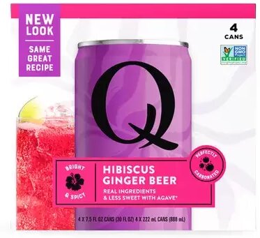 Q Mixers Hibiscus Ginger Beer 4pk Cans