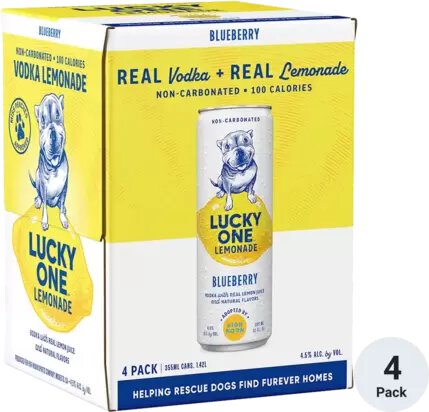 High Noon Lucky One Vodka Lemonade Blueberry 4pk