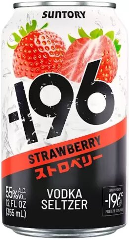-196 Strawberry Vodka Seltzer 12oz