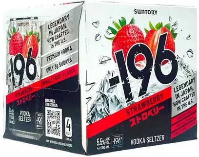 -196 Vodka Seltzer Strawberry 4 Pack