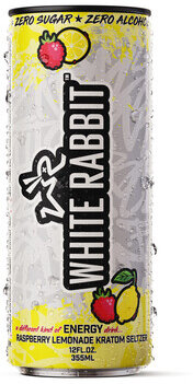 White Rabbit Raspberry Lemonade Kratom Seltzer