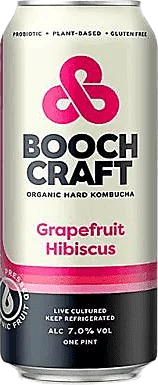 Booch Craft Organic Hard Kombucha Grapefruit Hibiscus 1 Pint