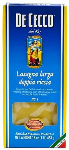 De Cecco Lasagne Larga Doppia Riccia