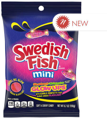 Swedish Fish Mini Glow Ups Soft & Chewy Candy - 6.7oz