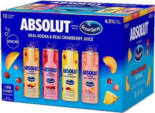 ABSOLUT OCEAN SPRAY VARIETY 12CN