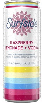 SURFSIDE RASPBERRY LEMONADE VODKA SODA RTD COCKTAIL CANS