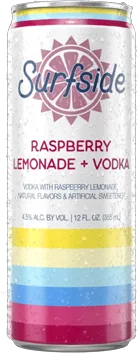 SURFSIDE RASPBERRY LEMONADE VODKA SODA RTD COCKTAIL CANS