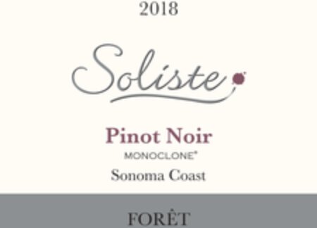 Soliste Cellars Foret Sonoma County Coast Pinot Noir 2018