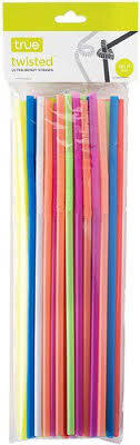 TRUE BRAND TWISTED ULTRA BENDY STRAWS 50PK