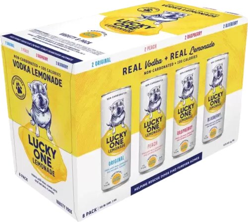 Lucky One Lemonade & Vodka Variety 8-Pack, CANS (By High Noon)