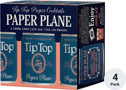 Tip Top Cocktails Paper Plane 4 PK - 4x100ml
