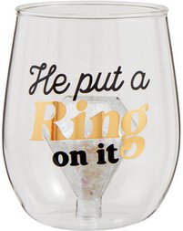 Put A Ring On It Wedding Glass