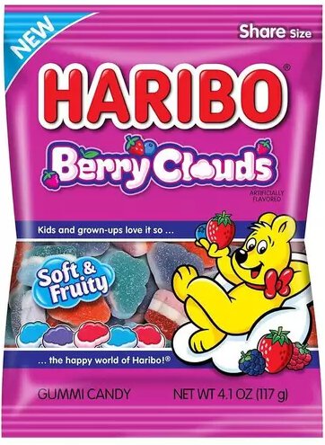 Haribo Berry Clouds 3.1Oz Bag