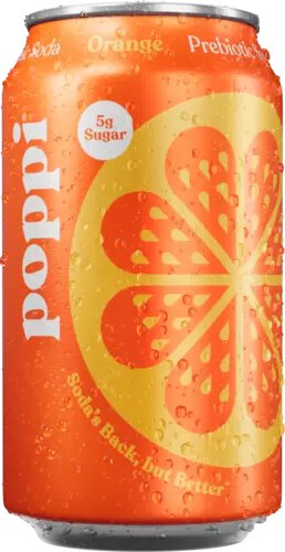 Poppi Prebiotic Orange soda 12oz can
