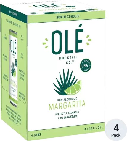 Ole Non-Alcoholic Margarita 4pk 12oz Cans (0.0%ABV)