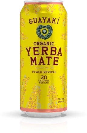 Guayaki Organic Yerba Mate Tea Peach can 15.5oz