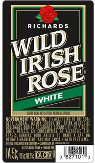 Richards Wild Irish Rose Wild Irish Rose White (17% ABV)