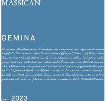 Massican Gemina White California