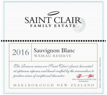 Saint Clair Family Estate Sauvignon Blanc Wairau Reserve Marlborough