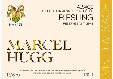 Marcel Hugg Riesling Reserve Saint Jean