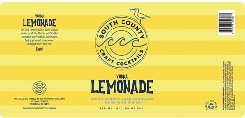 South County Distillers Vodka Lemonade