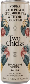Two Chicks Cocktails Sparkling Vodka CuTea
