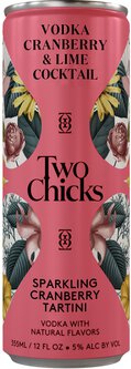Two Chicks Cocktails Sparkling Cranberry Tartini