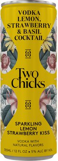 Two Chicks Cocktails Sparkling Lemon Strawberry Kiss