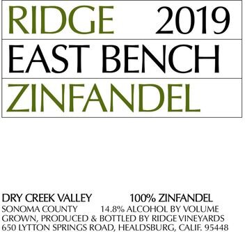 Ridge Vineyards Zinfandel East Bench Dry Creek Valley