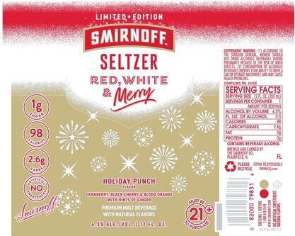 Smirnoff Limited Edition Red, White & Merry Seltzer