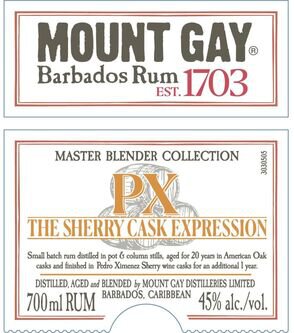 Mount Gay Master Blender Collection PX The Sherry Cask Expression Rum